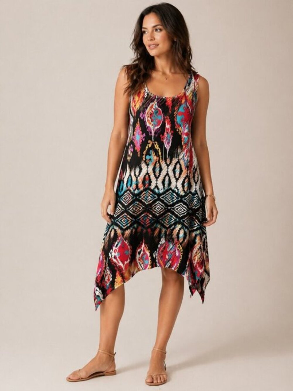 Mushka by Sienna Rose Boho Handkerchief Tunic Dress Medium Festival Fairy Grunge